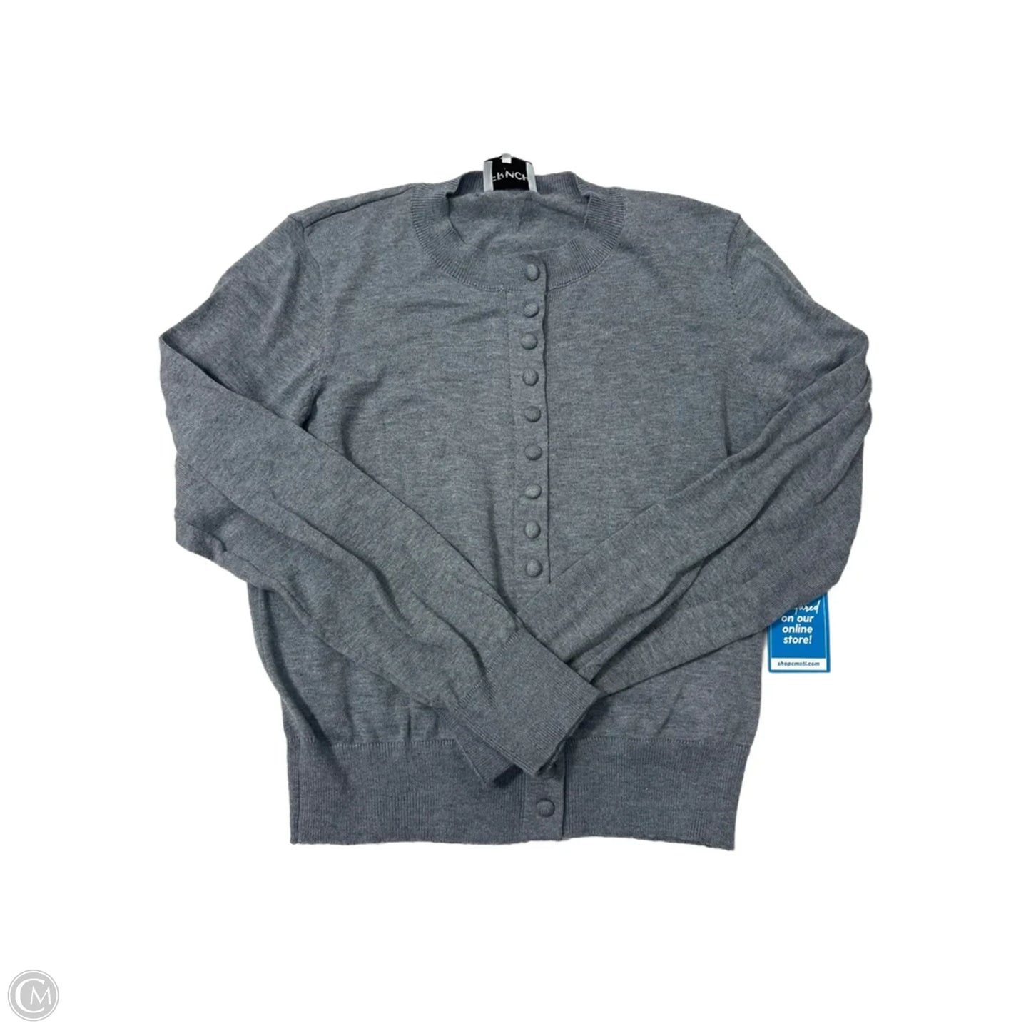 Sweater Cardigan By French Paris In Grey, Size: S