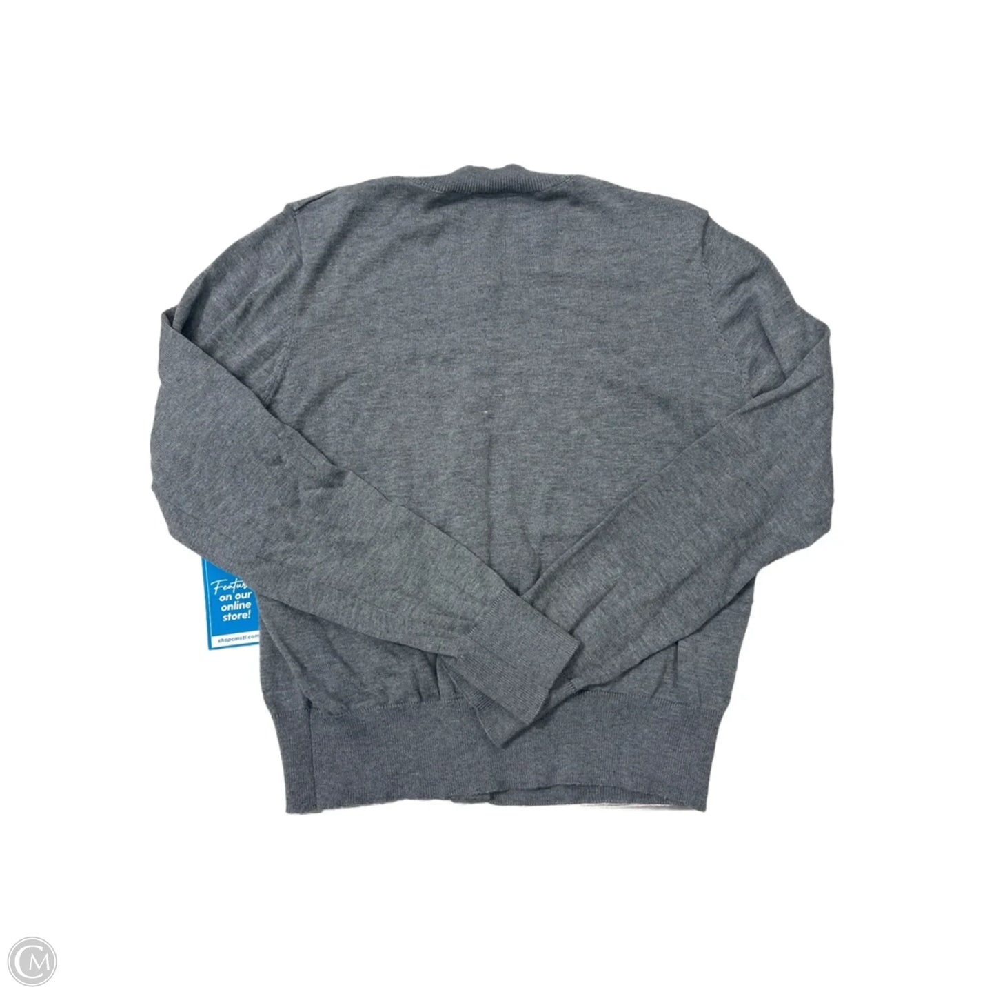 Sweater Cardigan By French Paris In Grey, Size: S