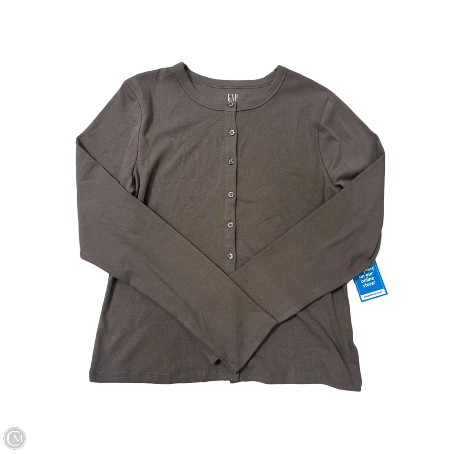 Top Long Sleeve By Gap In Brown, Size: L