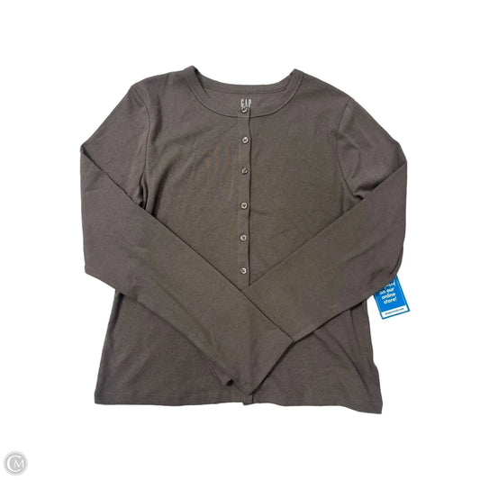 Top Long Sleeve By Gap In Brown, Size: L
