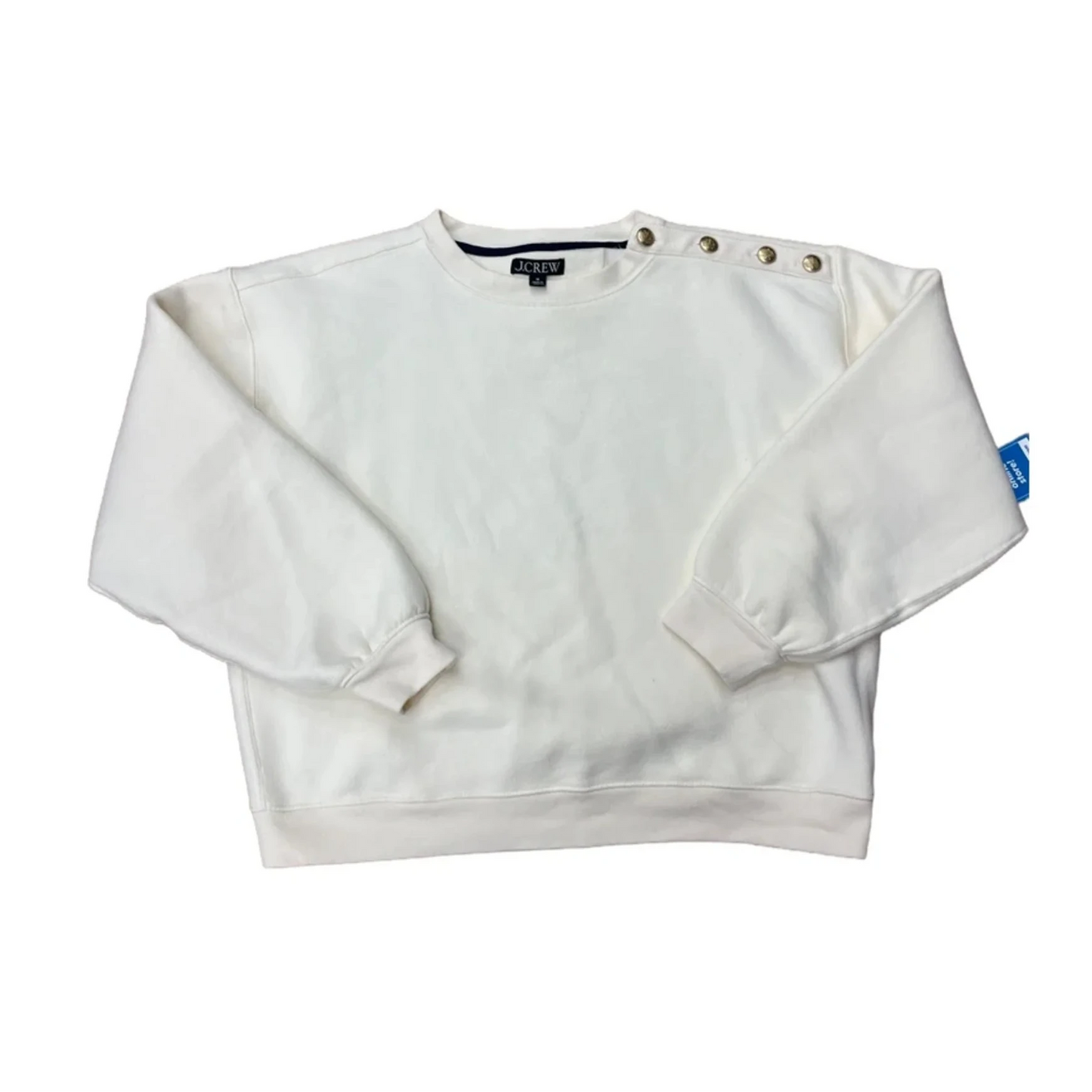 Sweatshirt Crewneck By J. Crew In Cream, Size: M