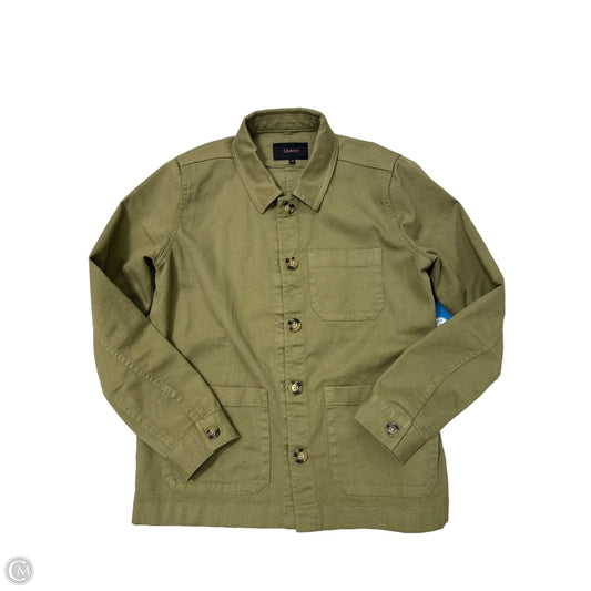 Jacket Moto By Quince In Green, Size: Xs