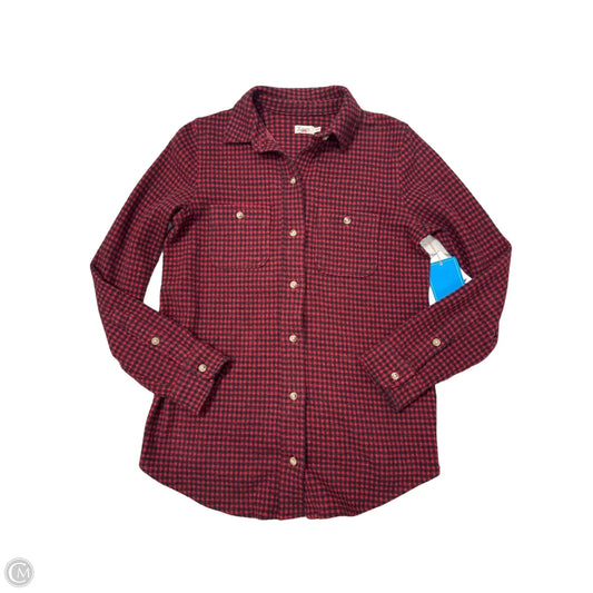 Top Long Sleeve By Faherty In Black & Red, Size: Xs