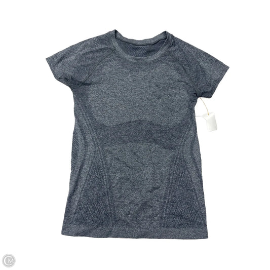 Athletic Top Short Sleeve By Athleta In Grey, Size: S