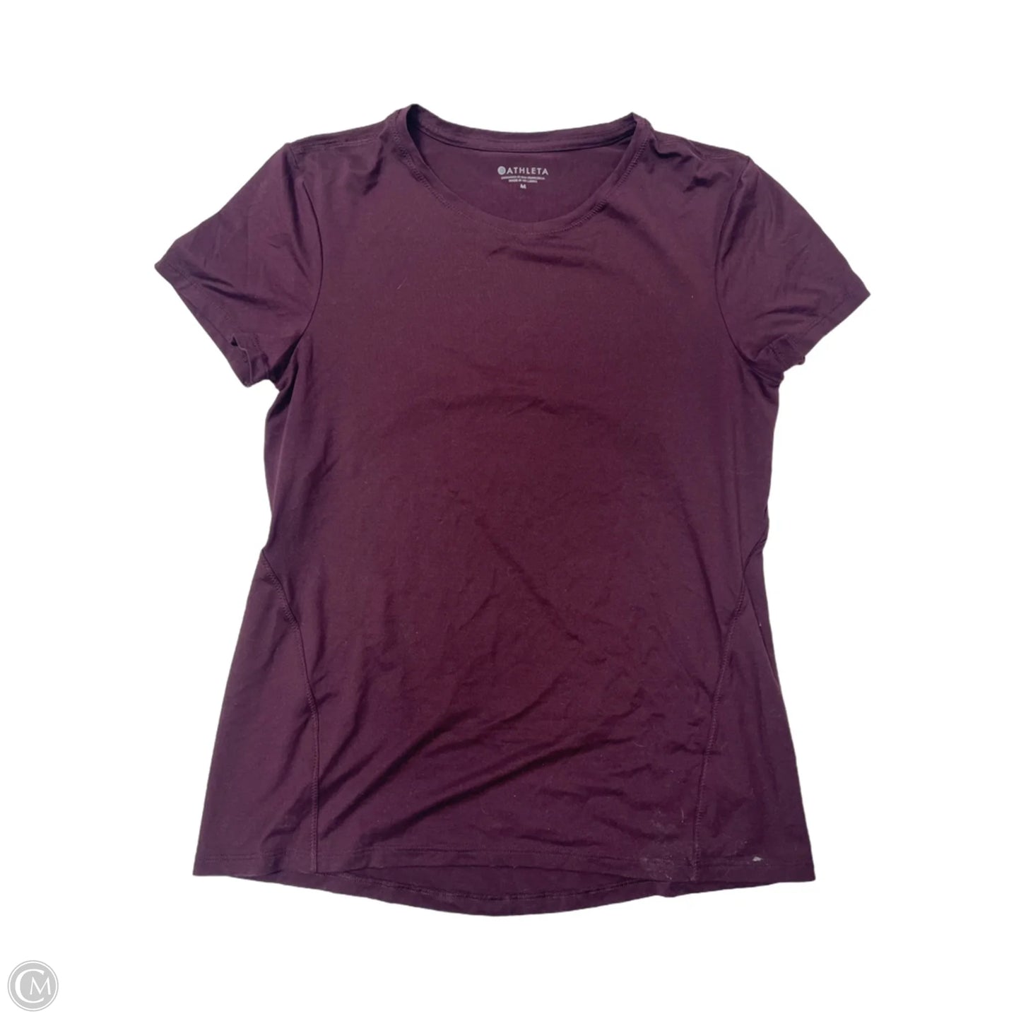 Athletic Top Short Sleeve By Athleta In Maroon, Size: M
