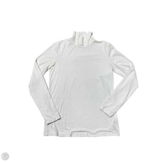 Athletic Top Long Sleeve Collar By Athleta In White, Size: S