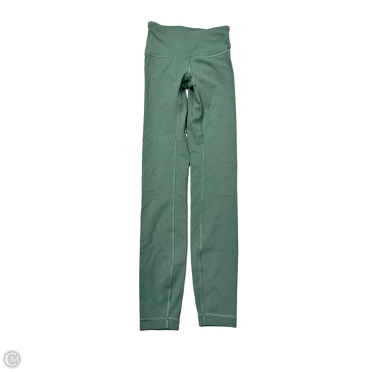 Athletic Leggings By Lululemon In Green, Size: Xs