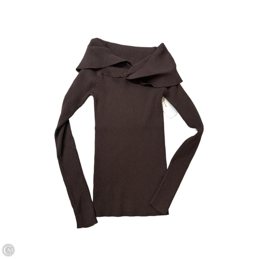 Top Long Sleeve By Ann Taylor In Brown, Size: Xs