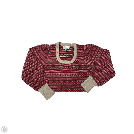Sweater By DH New York In Red & Tan, Size: S