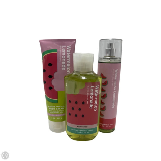 New! Watermelon Lemonade 3 Pc. Set By Bath And Body Works