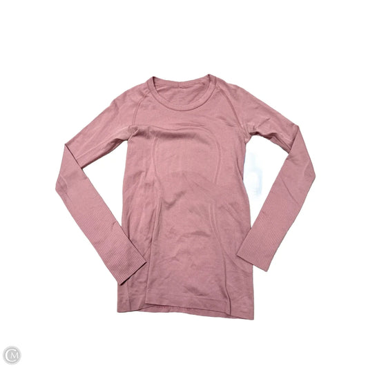 Athletic Top Long Sleeve Crewneck By Lululemon In Pink, Size: S