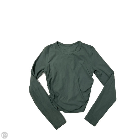 Athletic Top Long Sleeve Crewneck By Lululemon In Green, Size: Xs