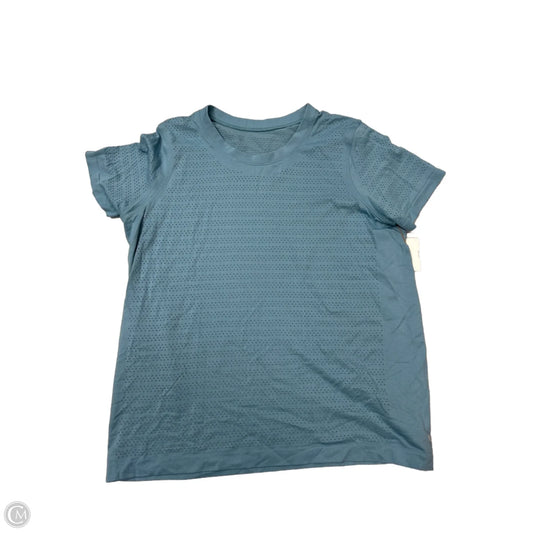 Athletic Top Short Sleeve By Lululemon In Blue, Size: Xl