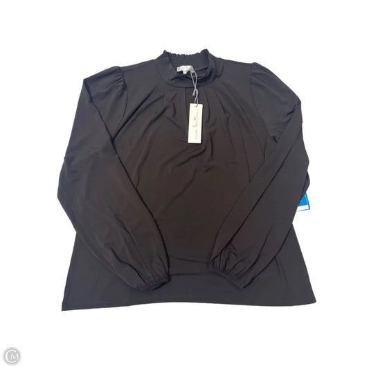 Top Long Sleeve By Nine Britton In Brown, Size: S