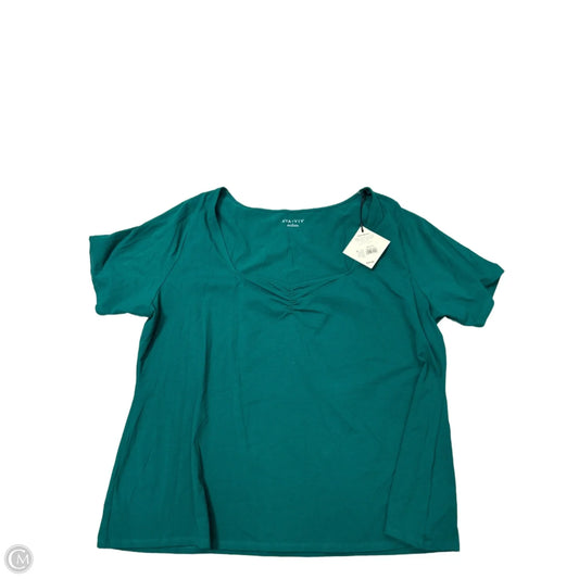 New! Top Short Sleeve By Ava & Viv In Teal, Size: 4x