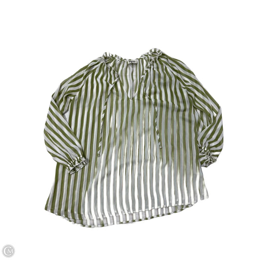 Top Long Sleeve By Show Me Your Mumu In Green & White, Size: L