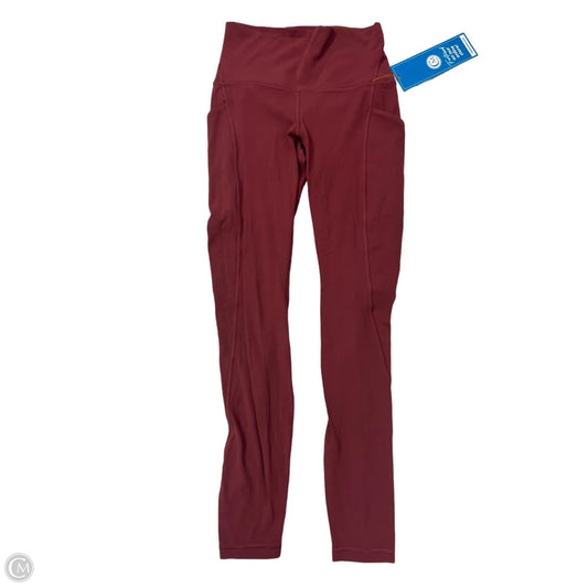 Athletic Leggings By Lululemon In Red, Size: S