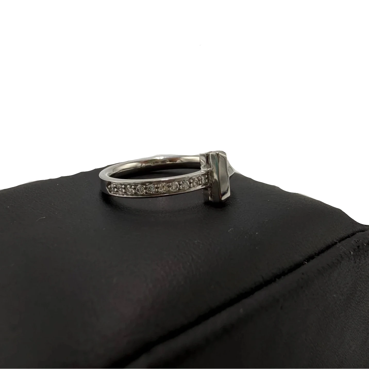 Tiffany And Company 18K T1 Luxury Ring With Diamonds, Size: 5.5