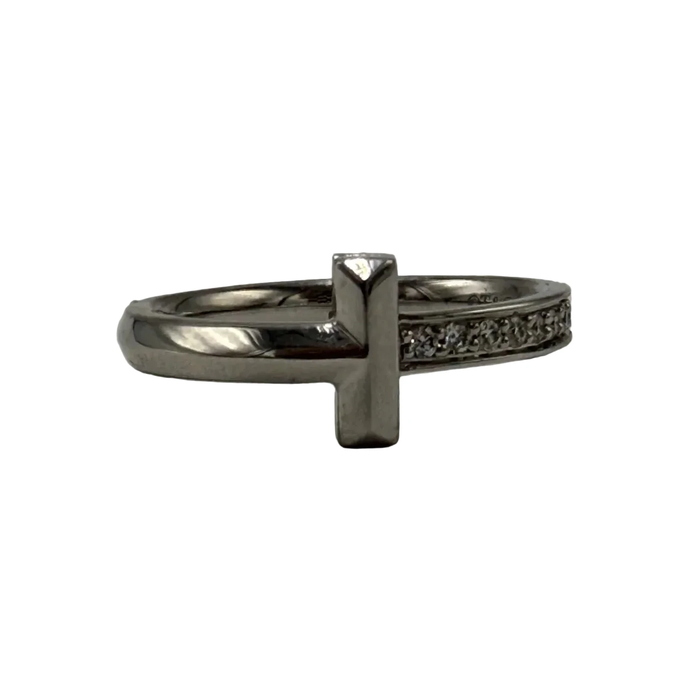 Tiffany And Company 18K T1 Luxury Ring With Diamonds, Size: 5.5