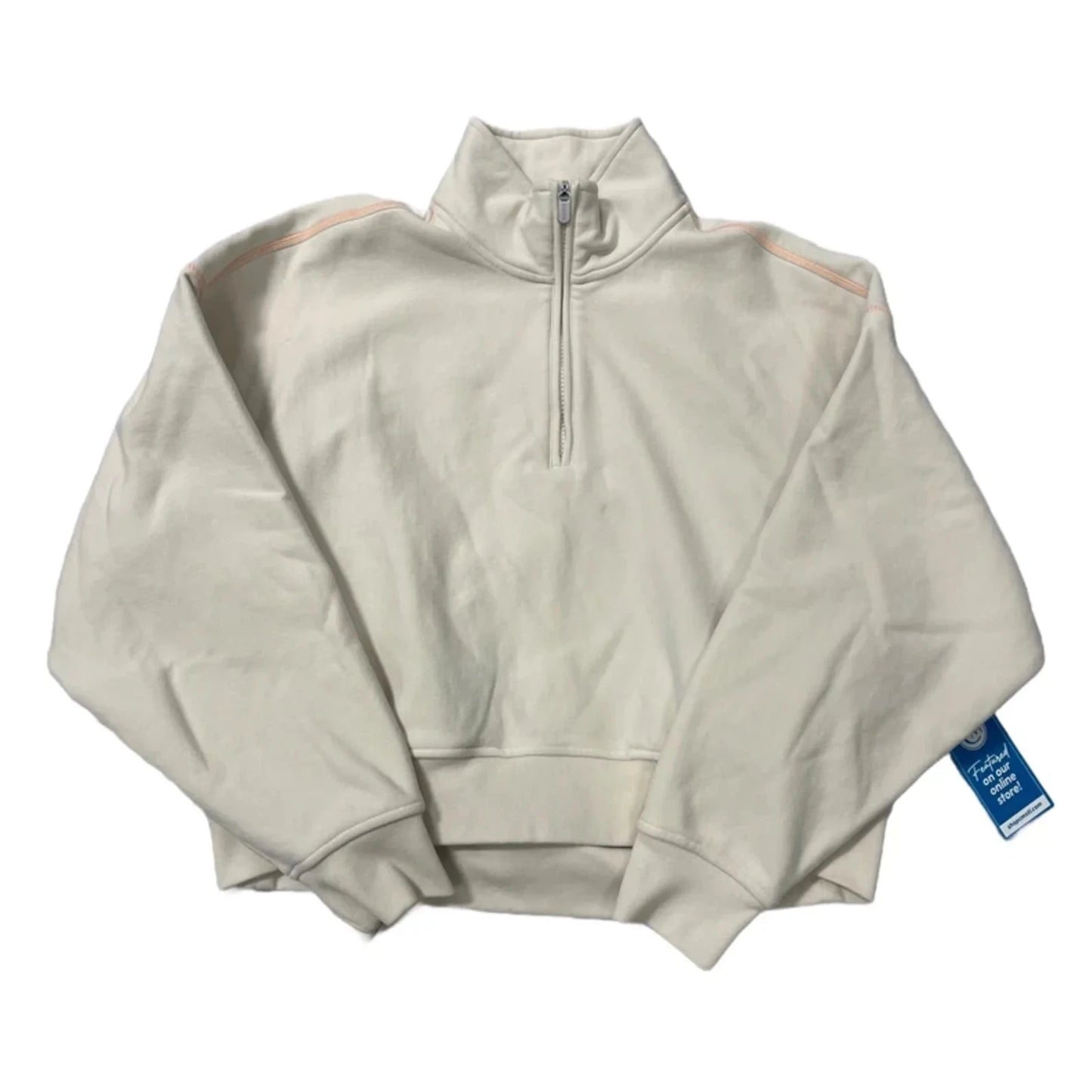 Athletic Sweatshirt Collar By Athleta In Cream, Size: L