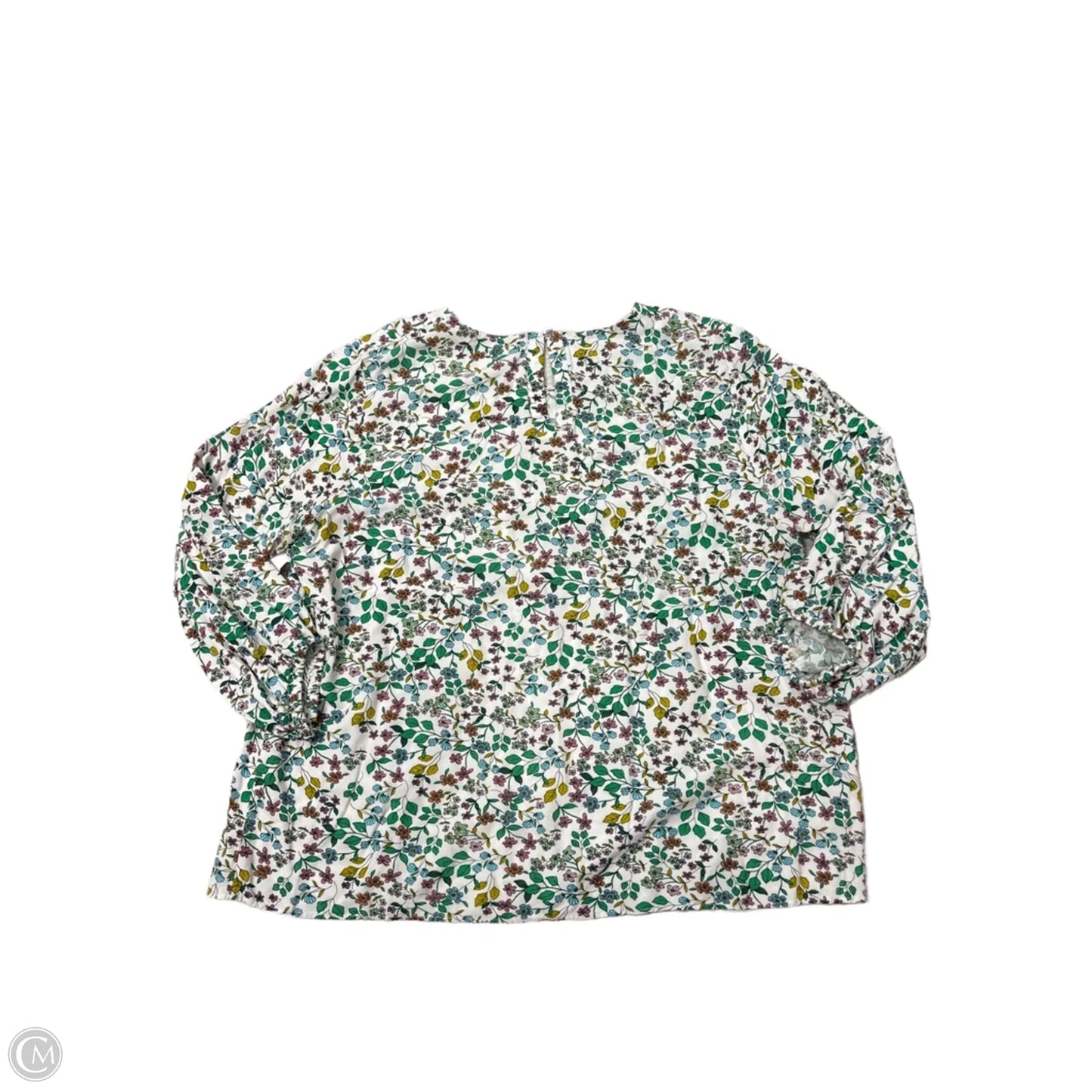 Top Long Sleeve By Loft In Floral Print, Size: Xxl