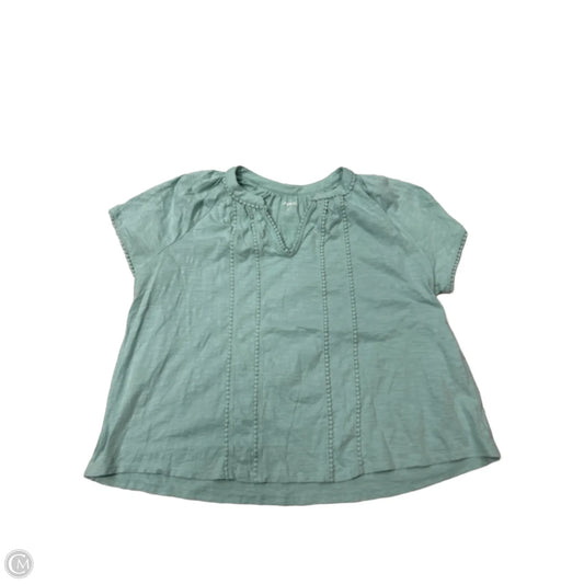 Top Short Sleeve By Lands End In Aqua, Size: 2x