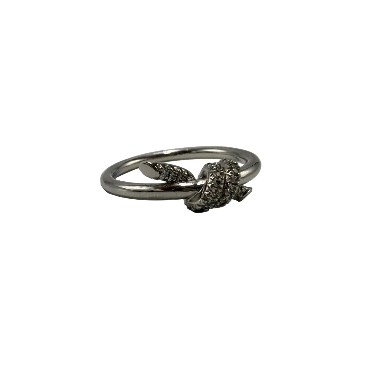 Tiffany And Company 18K Knot Luxury Diamond Ring, Size: 5.5