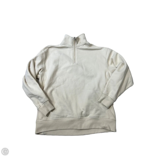 Athletic Sweatshirt Crewneck By Athleta In Cream, Size: S