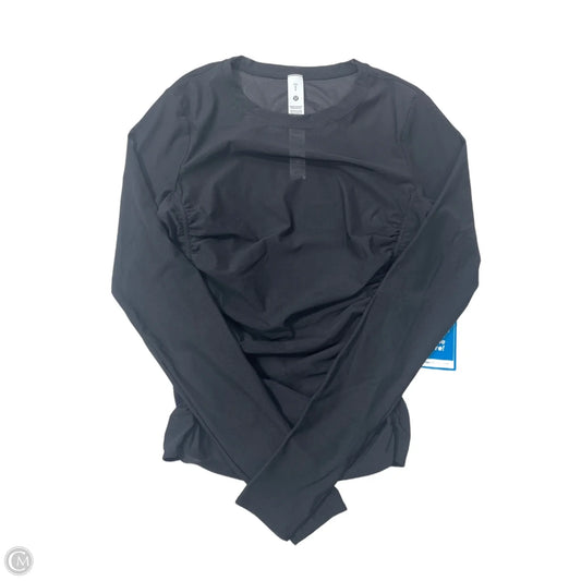 Athletic Top Long Sleeve Crewneck By Lululemon In Black, Size: S
