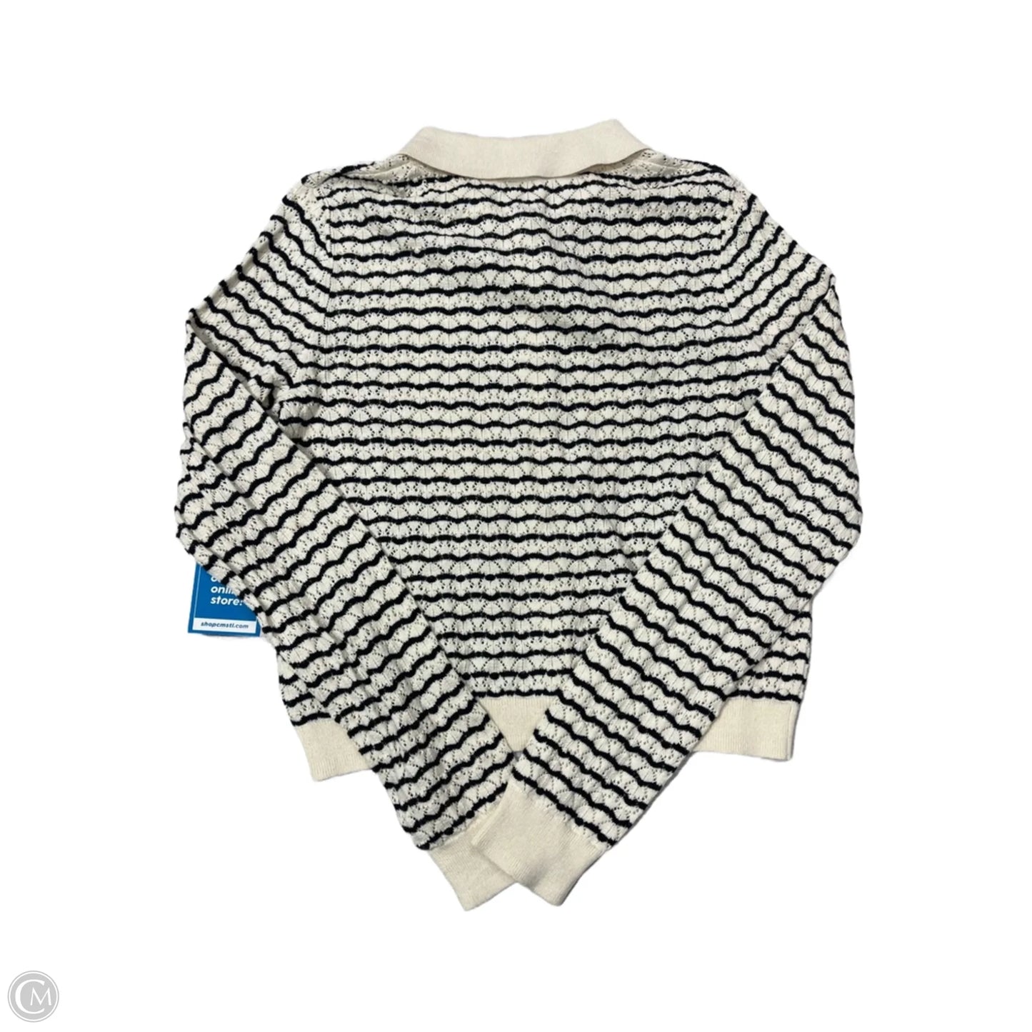 Sweater By Gap In Black & Cream, Size: S