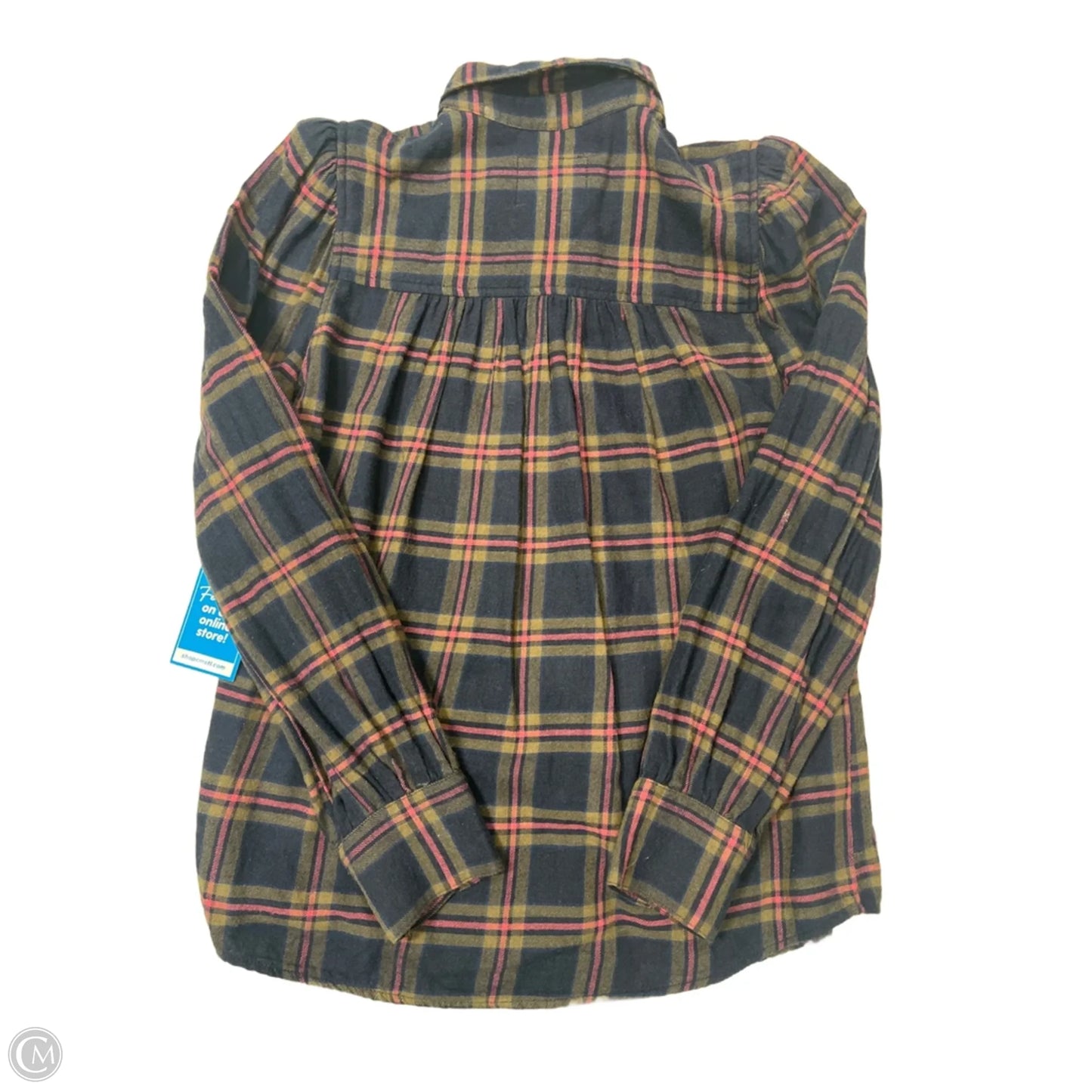 Top Long Sleeve By Rails In Plaid Pattern, Size: Xs