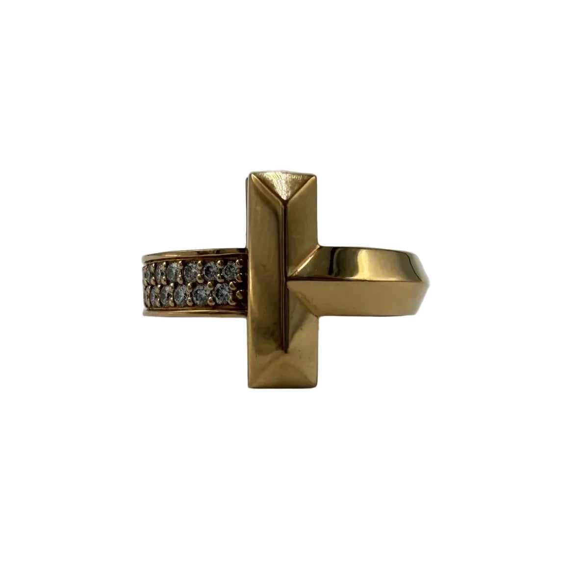 Tiffany And Company T1 18K Rose Gold with Diamonds, Size: 5.5
