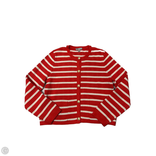 Sweater Cardigan By J. Crew In Coral, Size: L