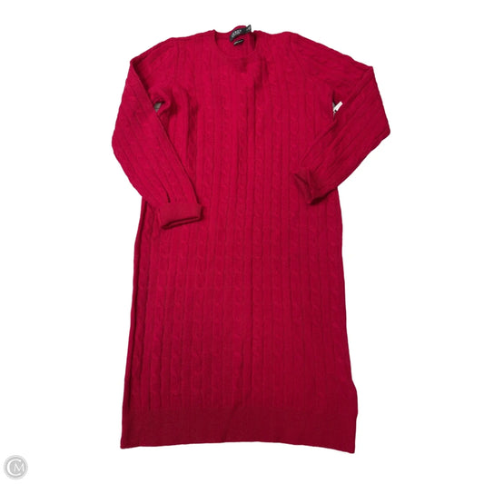 Dress Sweater By Lauren By Ralph Lauren In Red, Size: L