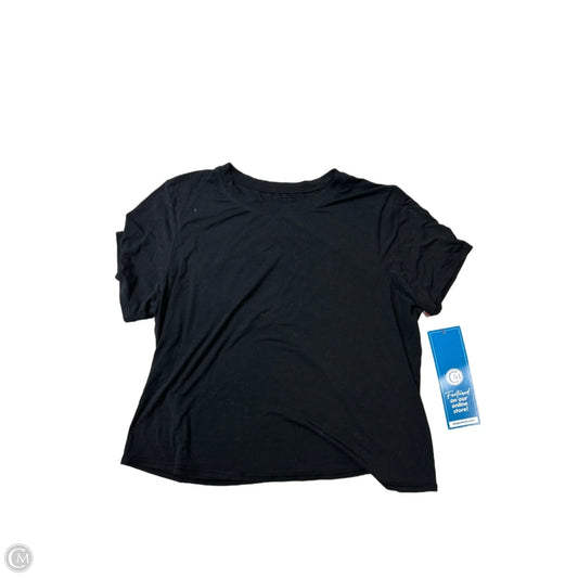 Athletic Top Short Sleeve By Lululemon In Black, Size: M