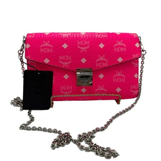 New! MCM Millie Visetos Luxury WOC Crossbody Handbag