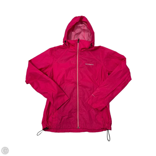Jacket Windbreaker By Columbia In Pink, Size: M