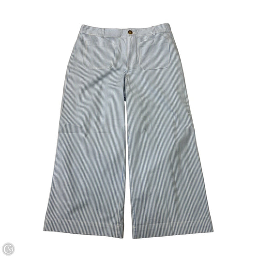 New! Pants Cropped By Loft In Striped Pattern, Size: 12