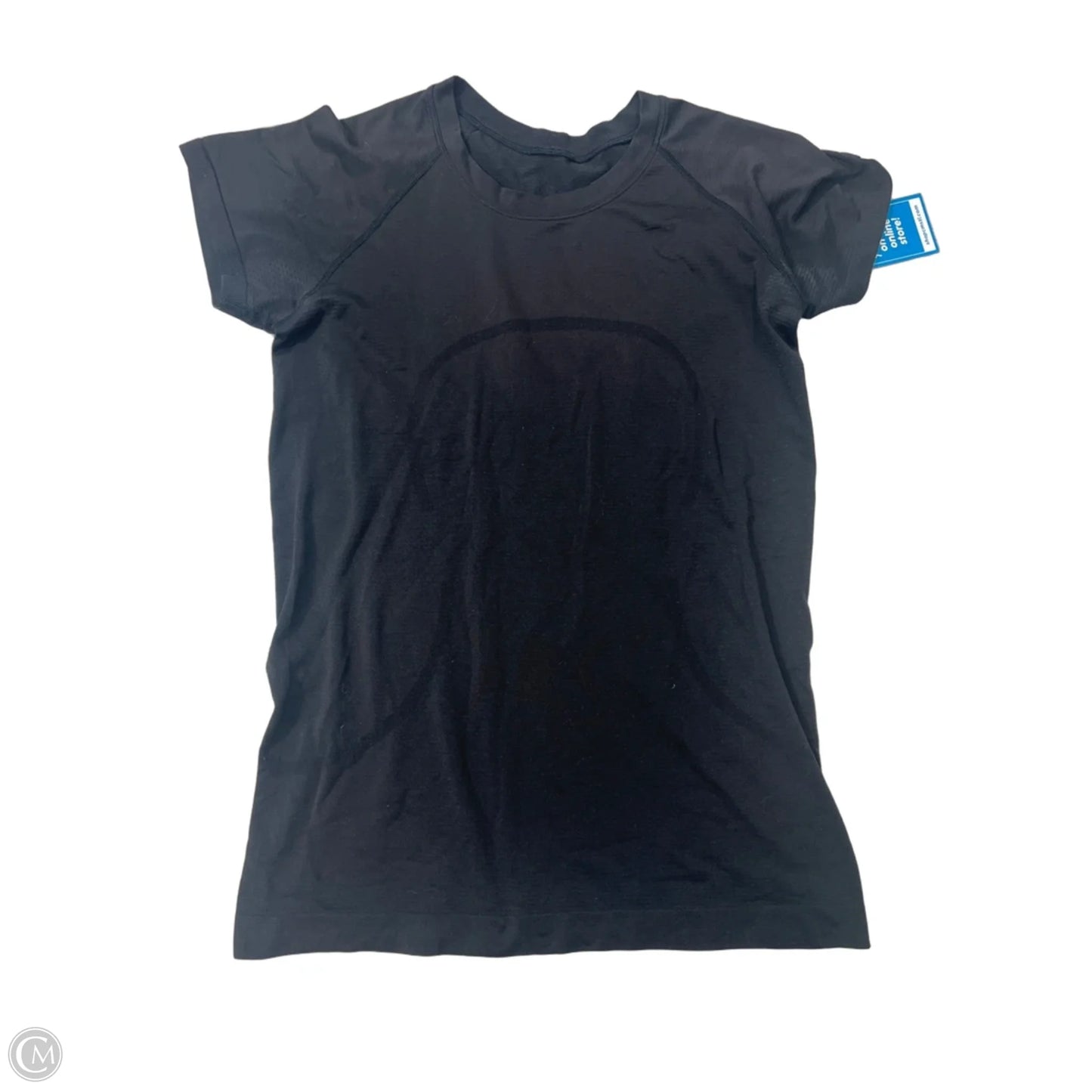 Athletic Top Short Sleeve By Lululemon In Black, Size: M