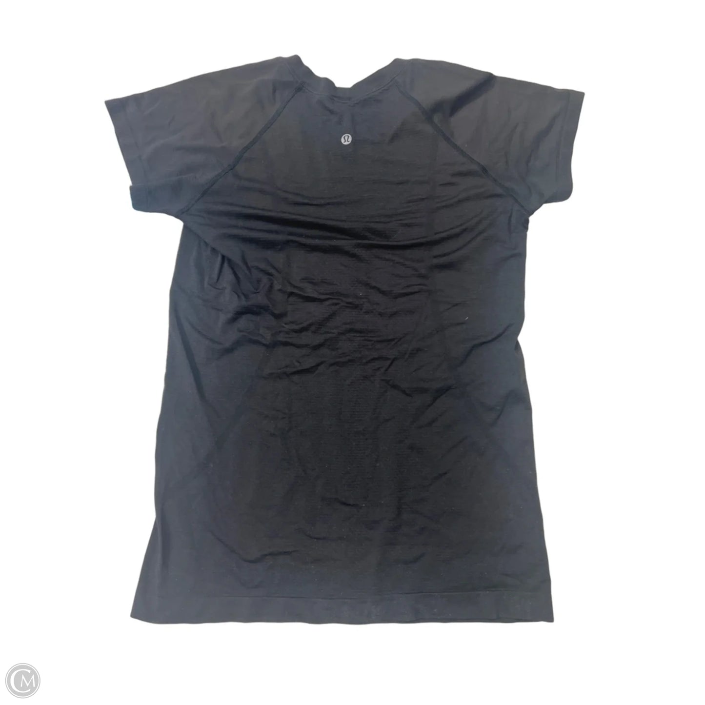 Athletic Top Short Sleeve By Lululemon In Black, Size: M