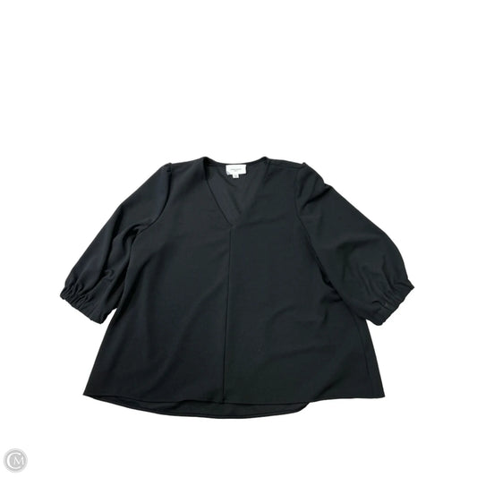 Top Long Sleeve By Pomander Place In Black, Size: Xxl