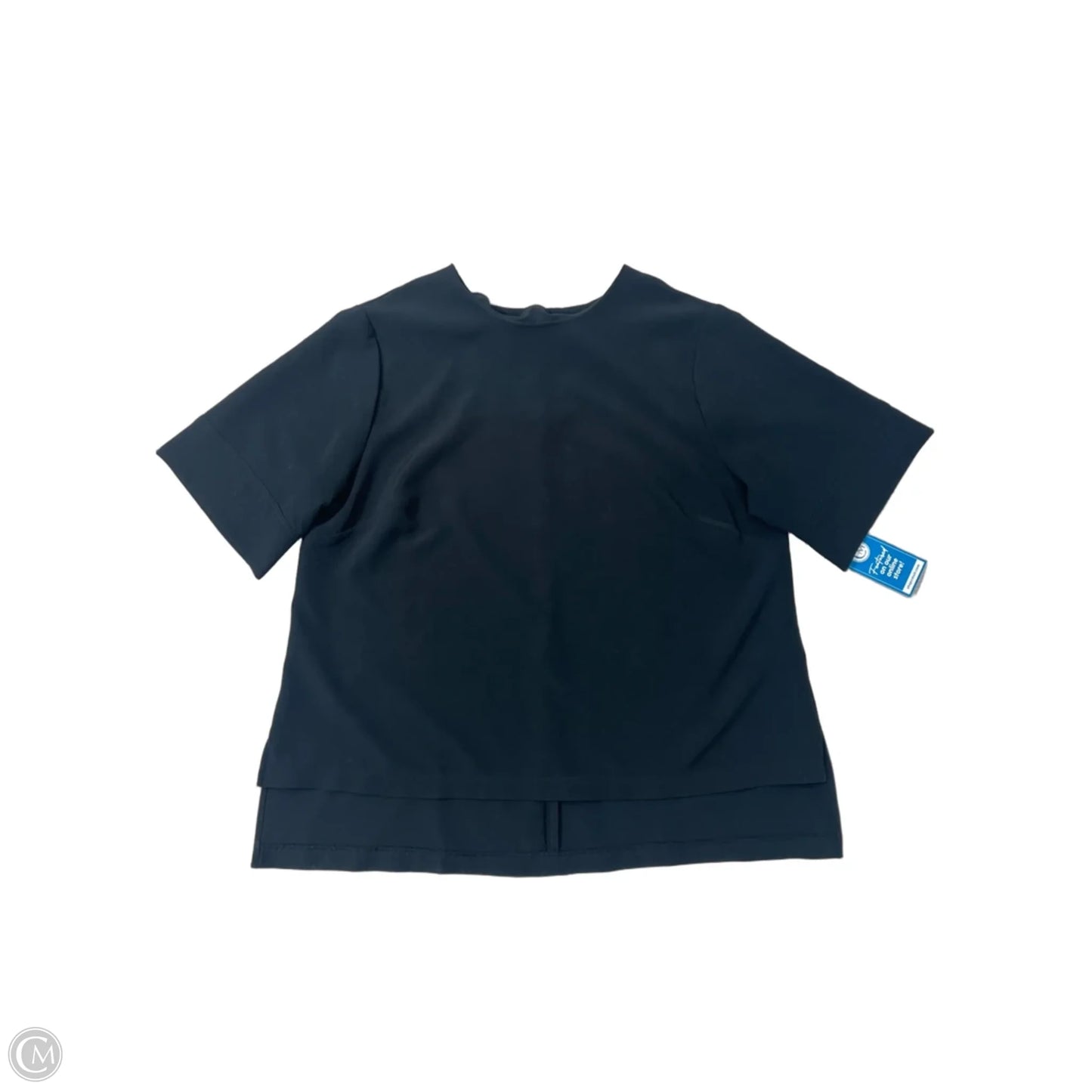 Top Short Sleeve By Brass In Black, Size: 1x