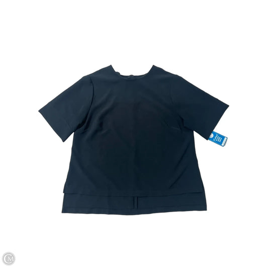 Top Short Sleeve By Brass In Black, Size: 1x