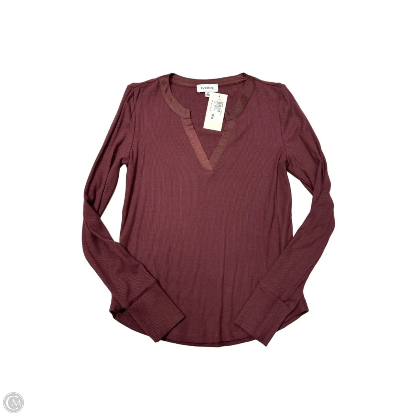 New! Top Long Sleeve By Evereve In Maroon, Size: Xs