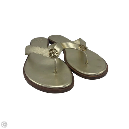 Sandals Designer By Tory Burch In Gold, Size: 10