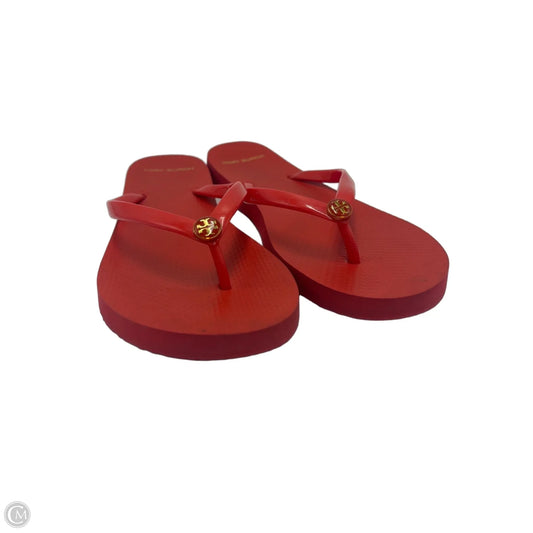Sandals Designer By Tory Burch In Red, Size: 10