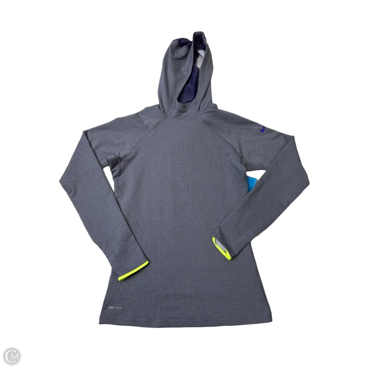 Athletic Top Long Sleeve Hoodie By Nike Apparel In Purple, Size: M