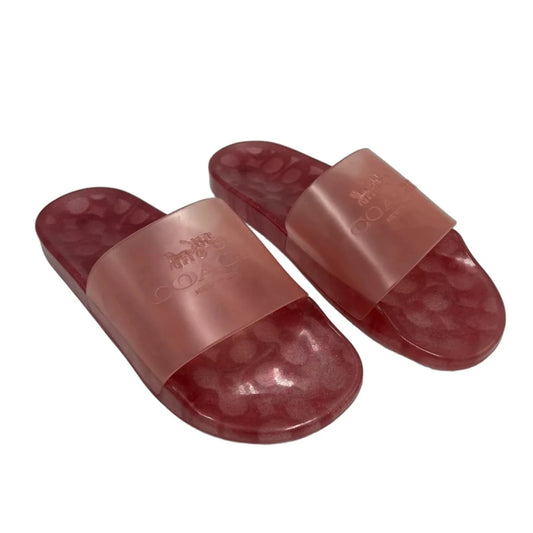 Sandals Designer By Coach In Pink, Size: 11