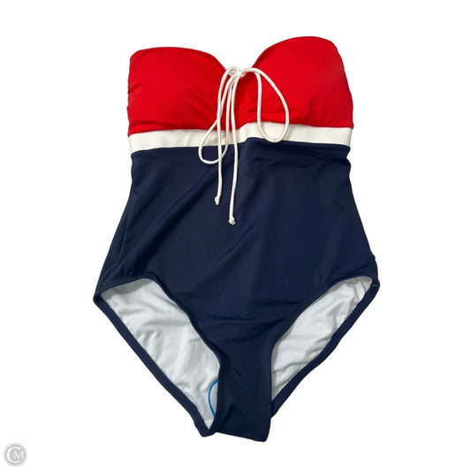 Swimsuit By Tommy Hilfiger In Blue Red & White, Size: M
