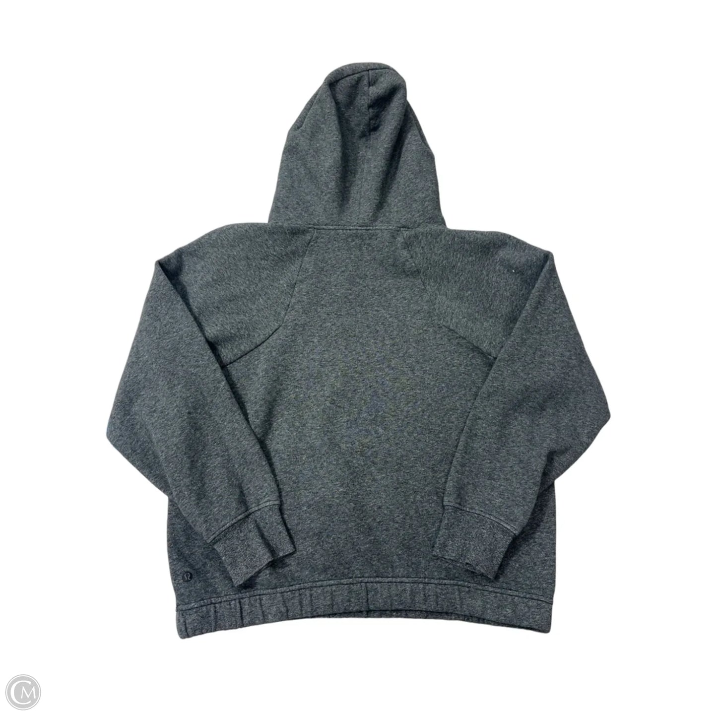 Athletic Sweatshirt Hoodie By Lululemon In Grey, Size: M